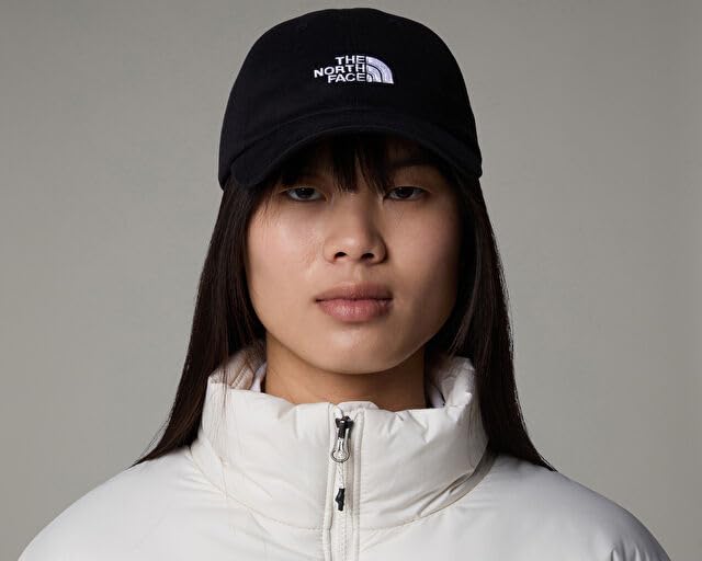 The North Face Norm Baseball Hat | Shallow Fit Ball Cap with Embroidered Logo, Adjustable Strap Closure & Silver Buckle - color: Tnf Black