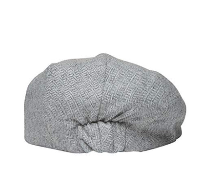 Born to Love Infant, Toddler Boys Pinstripe Driver Cap Baby Hat - color: Alex Grey Herringbone, size: 12-18 Months