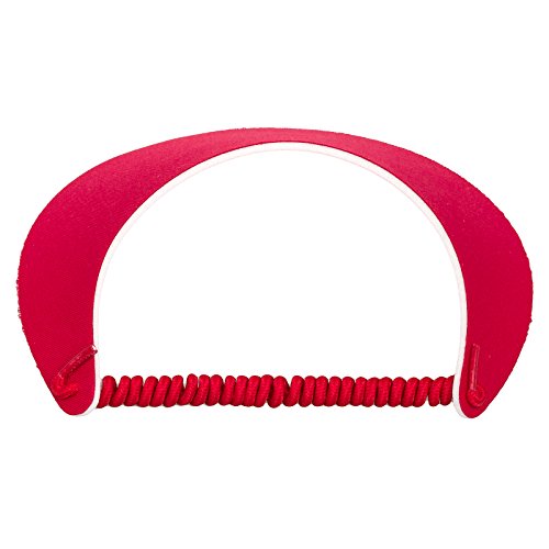 MG Women's Cotton Solid String Sun Visor Hat - color: Red