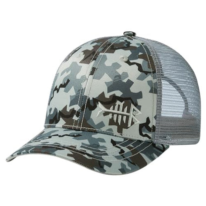 BASSDASH Altimate Fishing Hat Mesh Back for Men Women Adjustable Baseball Trucker Cap - color: Rock Camo