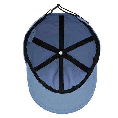 Clakllie Quick Dry Short Brim Cap for Men Lightweight 6 Panel Baseball Cap Golf Dad Hats Women's Running Trucker Hat - color: Cdus-bssq2505-baby Blue