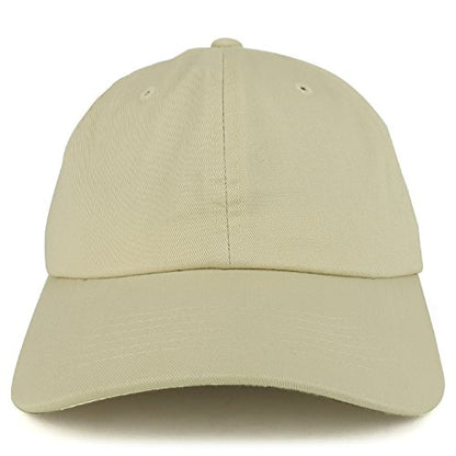 Trendy Apparel Shop Plain Unstructured Relaxed Style Dad Hat - color: Stone