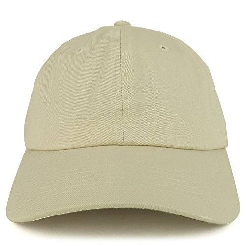 Trendy Apparel Shop Plain Unstructured Relaxed Style Dad Hat - color: Stone