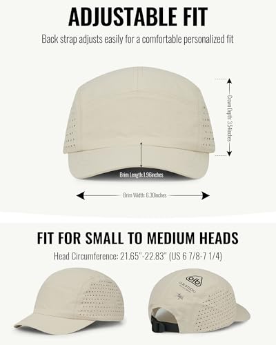 CLAPE 5 Panel Running Hat for Small Heads, Quick Dry Short Brim Cap - color: Bssd2575-navy