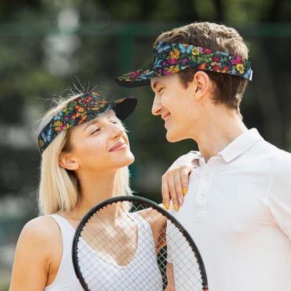 Leopard Print Sun Visor Hat Adjustable Sports Beach Cap for Men Women - color: 14