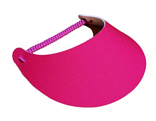 Women's Solid Color Design Lightweight Packable Foam Visor for Sun Protection and Outdoor Activities - color: Fuchsia