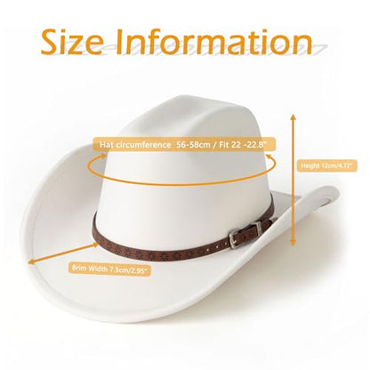 Western Cowboy Hat for Women Men Retro Suede Hat - color: Beige-small Flower Belt