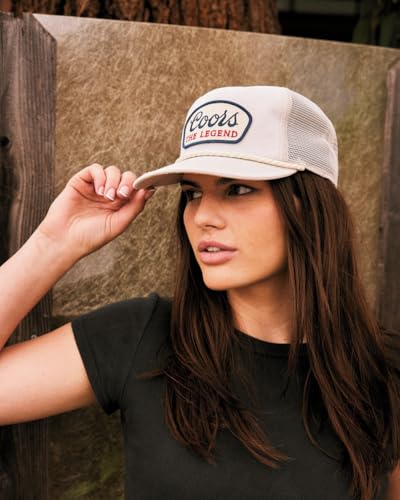 AMERICAN NEEDLE Unisex Coors Beer Patch Adjustable Snapback Baseball Hat - color: Wyatt (Ivory)