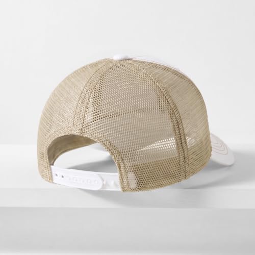 CHOK.LIDS Washed Trucker Hat Unstructured Distressed Pigment Dyed Cap - color: (White)