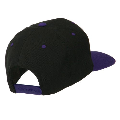 e4Hats.com Fly Embroidered Flat Bill Cap - color: Black Purple