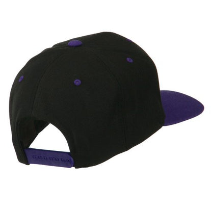 e4Hats.com Fly Embroidered Flat Bill Cap - color: Black Purple