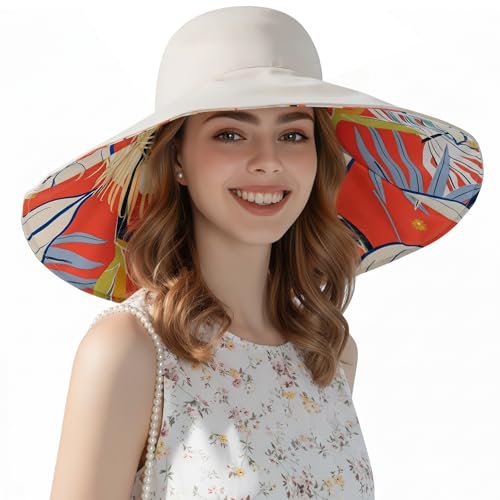 Women Bohemian Reversible Sun Hat Wide Brim Fishing Hats - color: M3017-beige