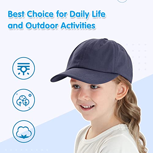 Peecabe Plain Toddler Baseball Hat Unisex Cotton Kids Trucker Hat Adjustable Baby Boys Sun Caps Girls Baseball Cap 1-5Y - color: 2pcs-d, size: 6-24 Months