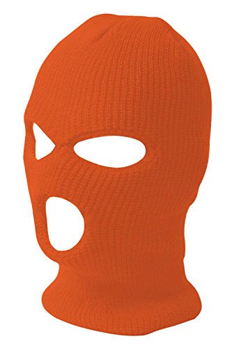 TopHeadwear's 3 Hole Face Ski Mask - color: Orange