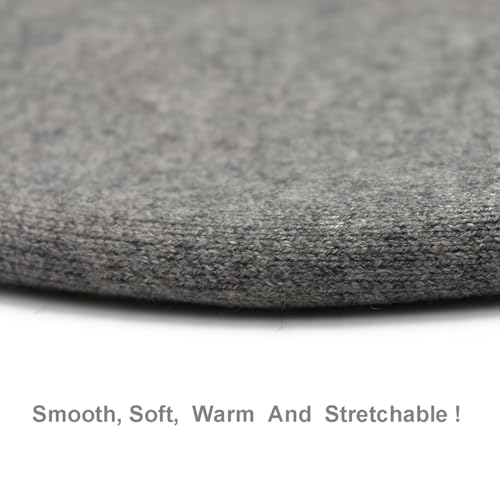 Wheebo Reversible Solid Color French Beret Hat for Women and Girls - color: Gray