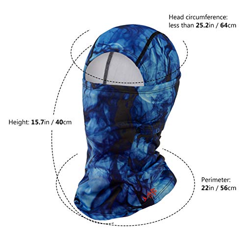 BASSDASH Winter Balaclava Fleece Ski Mask Ninja Hood Neck Warmer Fishing Hunting - color: Smoky Blue