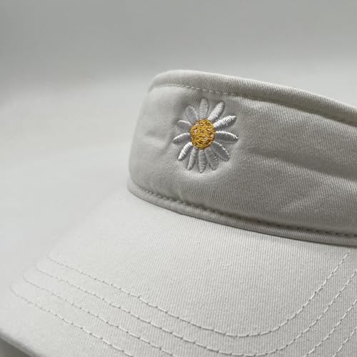 Embroidered Pickleball Visor Men Women,Gifts for Pickleball Lovers - color: White, style: Pickleball Flower