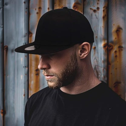 ZH Plain Flat Brim Snapback Baseball Caps Adjustable Blank Baseball Caps Wholesale 12 Pack - color: Navy Blue