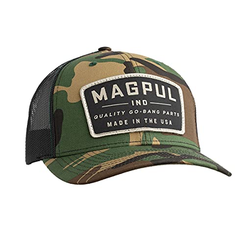 Magpul Trucker Hat Snap Back Baseball Cap, One Size Fits Most - color: Woodland Camo