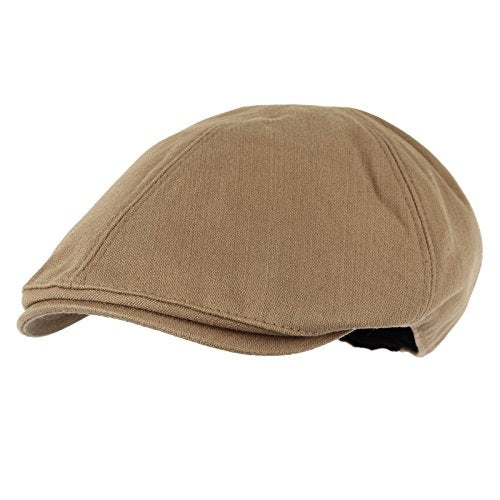WITHMOONS Simple Newsboy Hat Flat Cap SL3026 - color: Brown, size: One Size