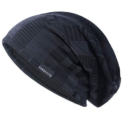 Ruphedy Men Slouchy Beanie Summer Long Oversize Thin Lightweight Skull Cap B011h - color: B403-black, size: One Size