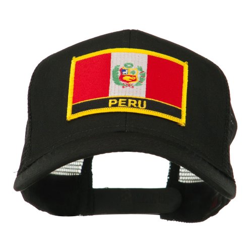 e4Hats.com South America Flag Letter Patched Mesh Cap - color: Peru