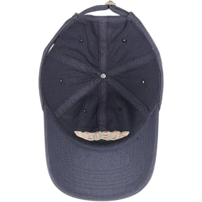 E BY ELIDAN Boston EST 1630 Dad Hat, Embroidered Cotton Baseball Cap - color: Navy Est 1630 Pink