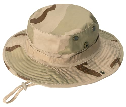 Rosoz Sun Hats for Men Women Bucket Hat UPF Protection Wide Brim Boonie Hat - color: 1pack-light Camo1