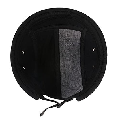Men Hats Docker Cap Hats Beanie Sailor Cap Worker Hat Rolled Cuff Retro Brimless Hat with Adjustable - color: Xa286-black