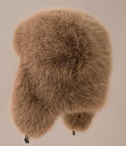 Women's Trapper Hat Faux Fur Winter Hats Fuzzy Russian Hat with Buckle Trooper Warm Ski Cycling Ear Flap Hat 2025 - color: B Pink