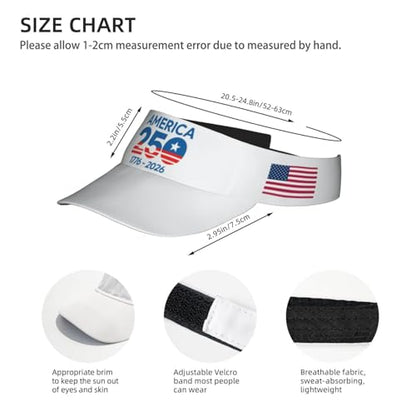 United States 250th Anniversary Hat America Patriotic Visor Caps for Women Men Adjustable Sun Hat - color: Usa 250th Anniversary 9