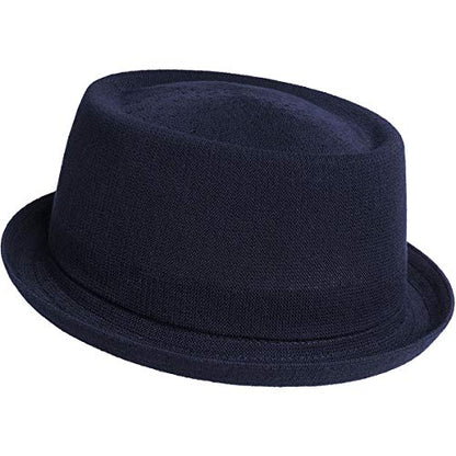 Kangol Bamboo Mowbray Hat - Cayenne/XL Pork Pie - color: Dark Blue, size: Small