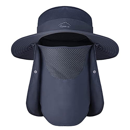 Sun Hats for Men Women UPF 50+ Waterproof Bucket Hat - color: Dark Blue