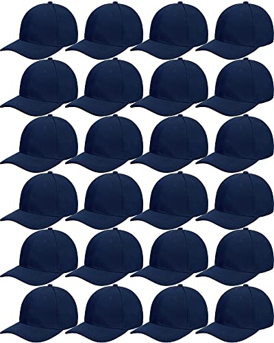 Handepo 24 Baseball Caps Adjustable - color: Royal Blue
