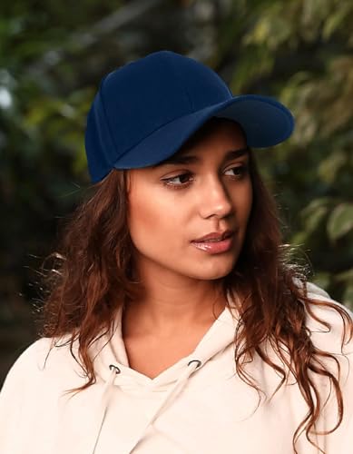 Edoneery Baseball Cap for Men and Women, Low Profile Washed Cotton Dad Hat - color: Blue