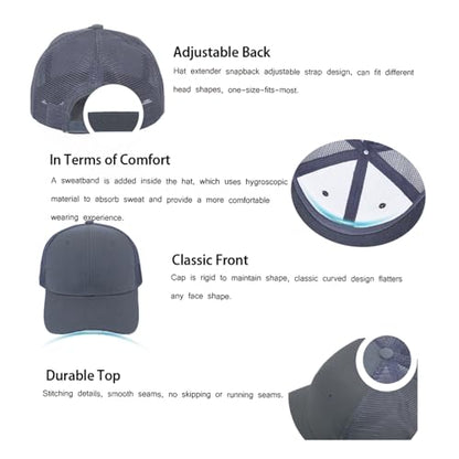 ZH 12 Pack Mesh Trucker Hats, Bulk Baseball Caps for Men and Women, Trucker Cap Wholesale - color: Dark Gray