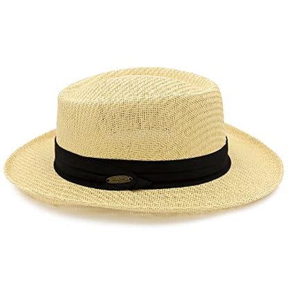 Panama Jack Mens Straw Safari Sun Hat - color: Black, size: Large-X-Large