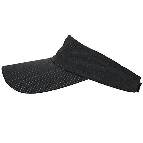 Mens Summer Quick-Dry Run Long Brim Empty Top Baseball Tennis Sun Hat Cap Visor - color: Black