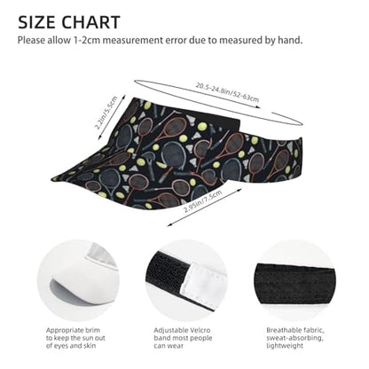 Funny Adjustable Sport Sun Visor Hat for Women Men - color: Badminton Tennis
