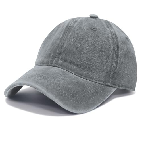 NPQQUAN Original Classic Low Profile Baseball Cap Golf Dad Hat Adjustable - color: Grey(washed)