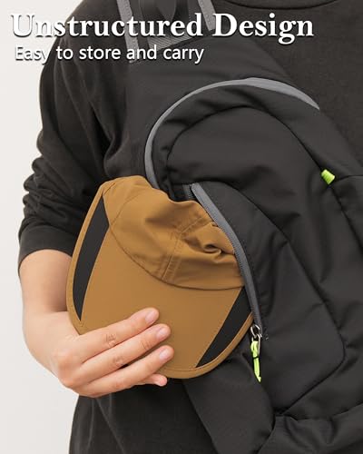 GADIEMKENSD Outdoor Running Hat Breathable Mesh 2PACK - color: Camel+camel, size: 7-7 1/2