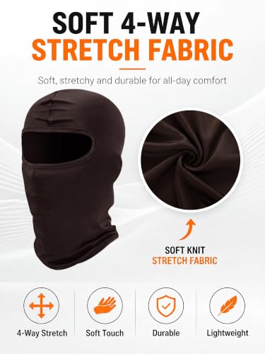 SATINIOR 6 Pcs Ski Balaclava Men Full Face Cover Mask - color: Dark