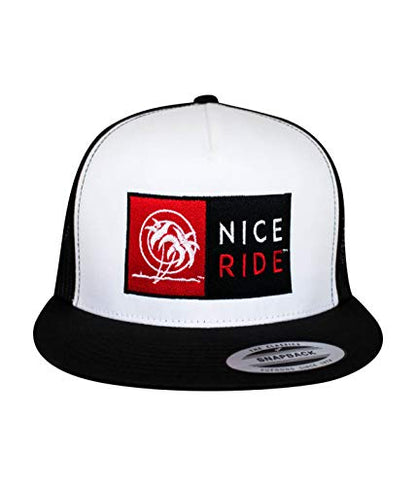 N-R Combo Classic 6006 Snapback Trucker Baseball Hat - color: Black/White/Black