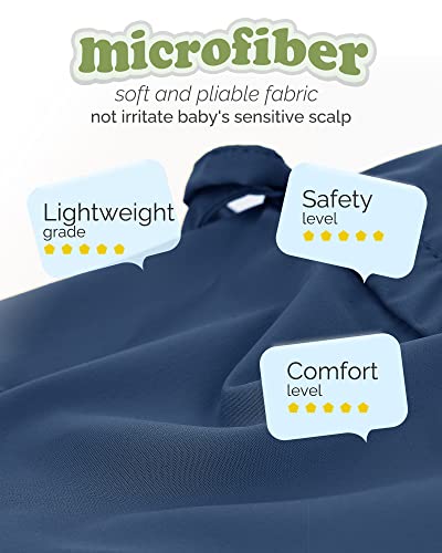 FURTALK Baby Sun Hat with Neck Flap UPF 50+ Toddler Quick Dry Swim Hat - color: Navy, size: 6-24 Months