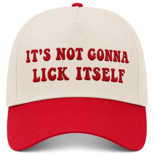 Funny Trucker Hats Embroidered Vintage Snapback Hat for Women Put It On My Husband's Tab Hats Gag Gifts Baseball Cap Red - color: Pink2-red2