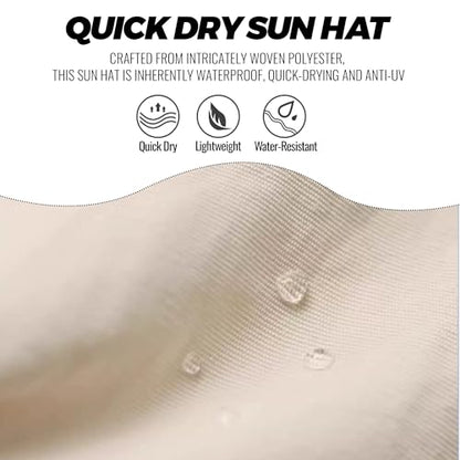 CLAPE Wide Brim Visor Hat Golf Visor Cap Packable Beach Hat Sun Protection Hat for Beach Garden Tennis Running Sunshade Hat - color: C-dwh01-beige