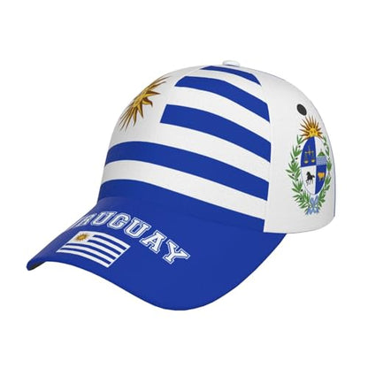 National Flags Baseball Cap for Men Women, Adjustable Trucker Hat Sun Visor Caps, Outdoor Dad Cap Patriotic Hat - color: Uruguayan Flag