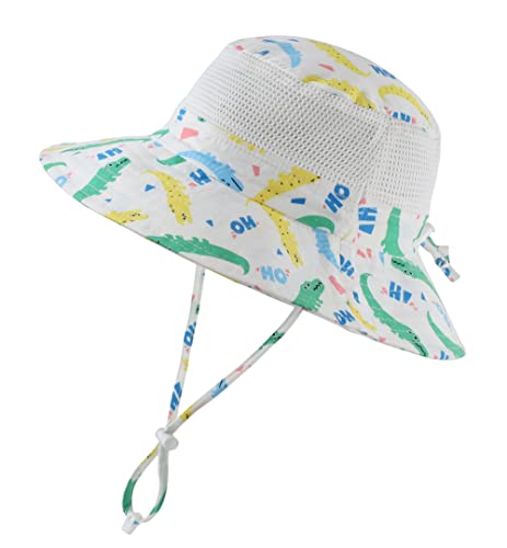 Home Prefer UPF50+ Wide Brim Sun Hat Boys Girls Sun Protection Hat Zoo Beach Swim Safari Bucket Hat for Baby Toddler Kid - color: Crocodile, size: 8-12 Years