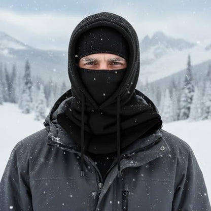 Eurzom 4 Pcs Winter Fleece Balaclava Face Mask - color: Black