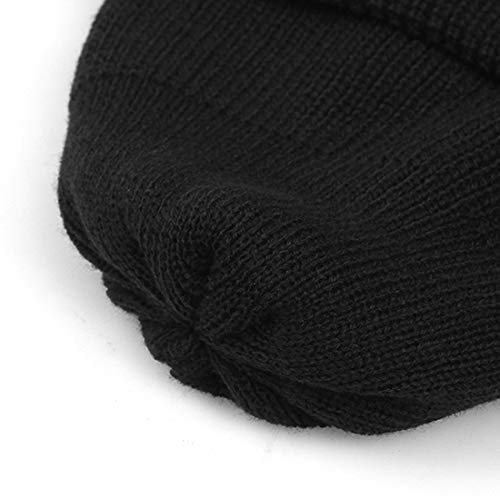 UNDERCONTROL Winter Trawler Fisherman Beanie Men Women Unisex Stylish Plain Docker Skull Hat Roll up Watch Cap Color Pack - color: Black